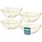 Posh Setting - Gold Glitter Plastic Serving Bowls for Party (8oz - 4 Pack) Square Bowls, Disposable Chip Bowls, Candy Bowls for Party Table, Salad Bowls for Party, Candy Containers for Candy Buffet